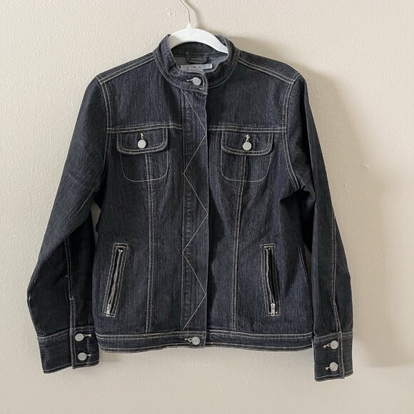 Cabi Jean Skirt Jacket Set Blazer Y2K Indie Sleeze 2000s Vtg Grunge Goth Retro 6 - Picture 2 of 10